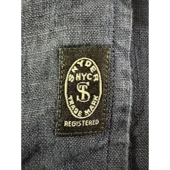 Todd Snyder linen blend Shirt Size M color blue NWOT - Picture 3 of 6